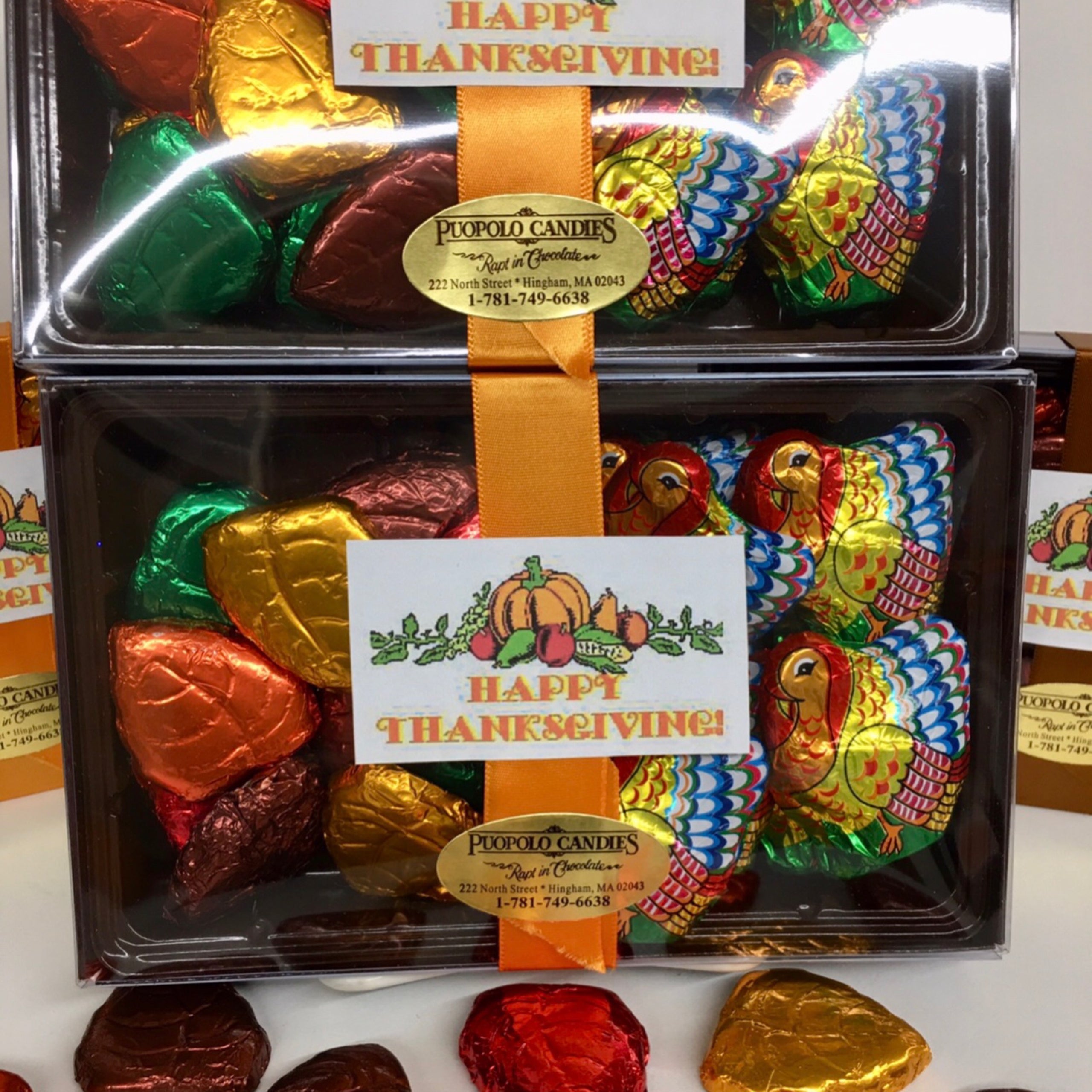 Thanksgiving Chocolate Turkeys & Leaves Puopolo Candies