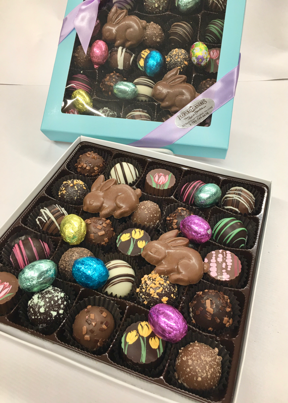 Chocolate Tulips, bunnies & egg box🐰